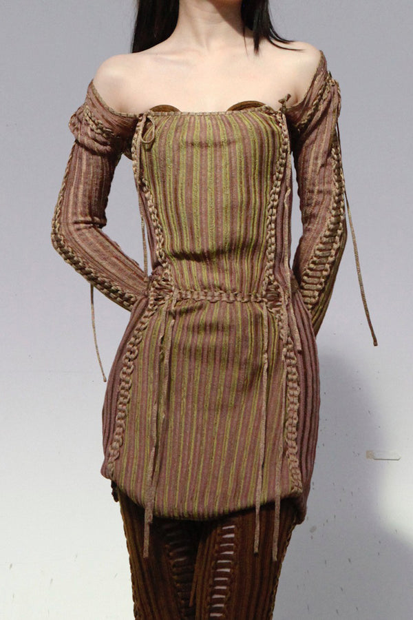 ISA BOULDER ADJUSTABLE PANEL DRESS 22DR06 BRONZE